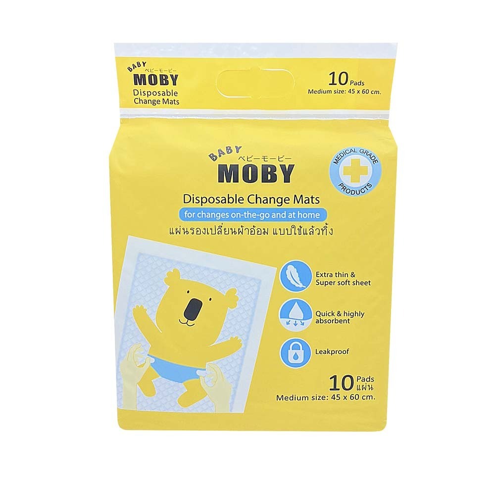 Baby Moby Disposable Change Mats Underpads (10 Sheets)