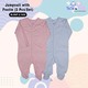 Te Te & Ta Ta Jumpsuit With Footies Pink 0-3 Months (3Pcs/1Set) KJSF-L102