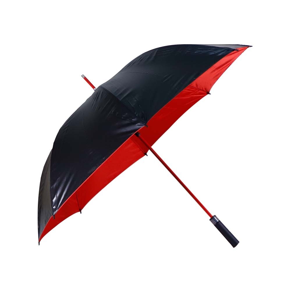 Nikko Umbrella Long Stick 27IN Solid Black Coating