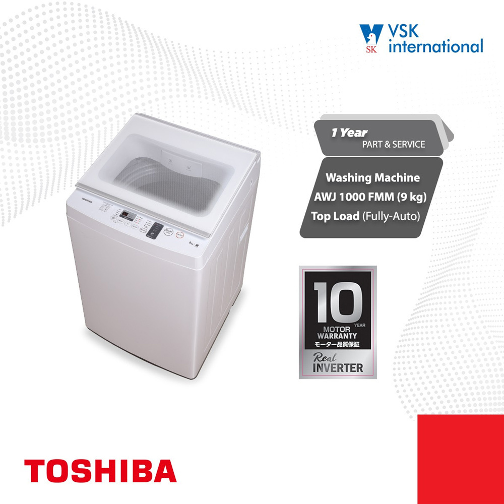 Toshiba Fully Auto Washing Machine 9KG AW-J1000FMM