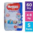 Huggies Baby Diaper Dry Super Jumbo 60 pcs (S)