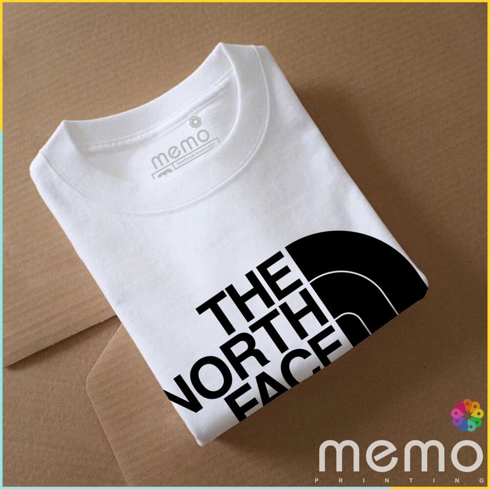 memo ygn the north face unisex Printing T-shirt DTF Quality sticker Printing-White (XL)