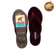 Sin Pauk Men Velvet Slipper (Red,No-13) SPM-001