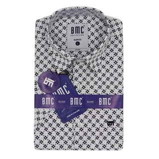 BMC Slimfit Shirts Short Sleeve 2310061 Gray Large