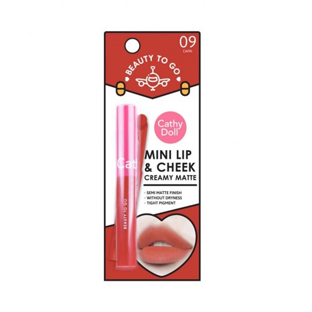 Cathy Doll Beauty To Go Mini Lip & Cheek Creamy Matte 0.6G / #09 (Capri)