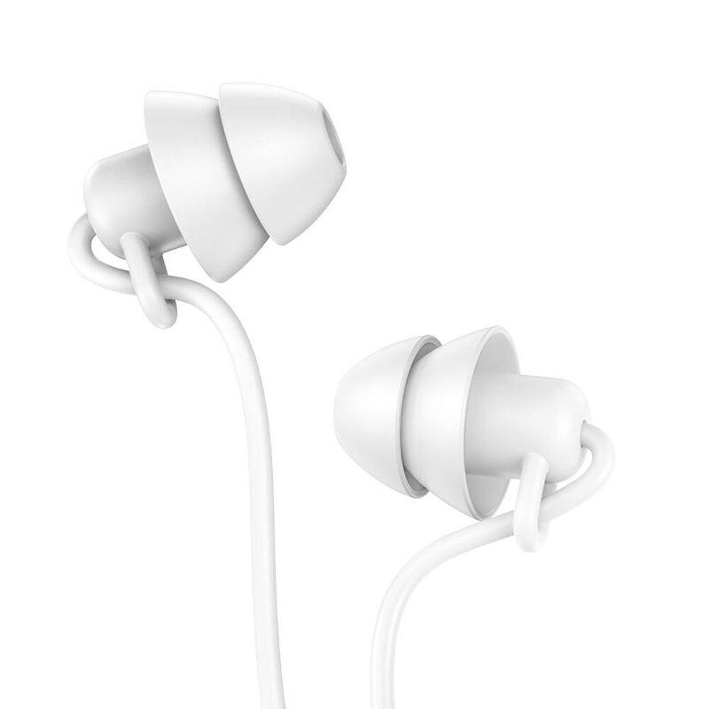 M81 Imperceptible Universal Sleeping Earphone With Mic  White