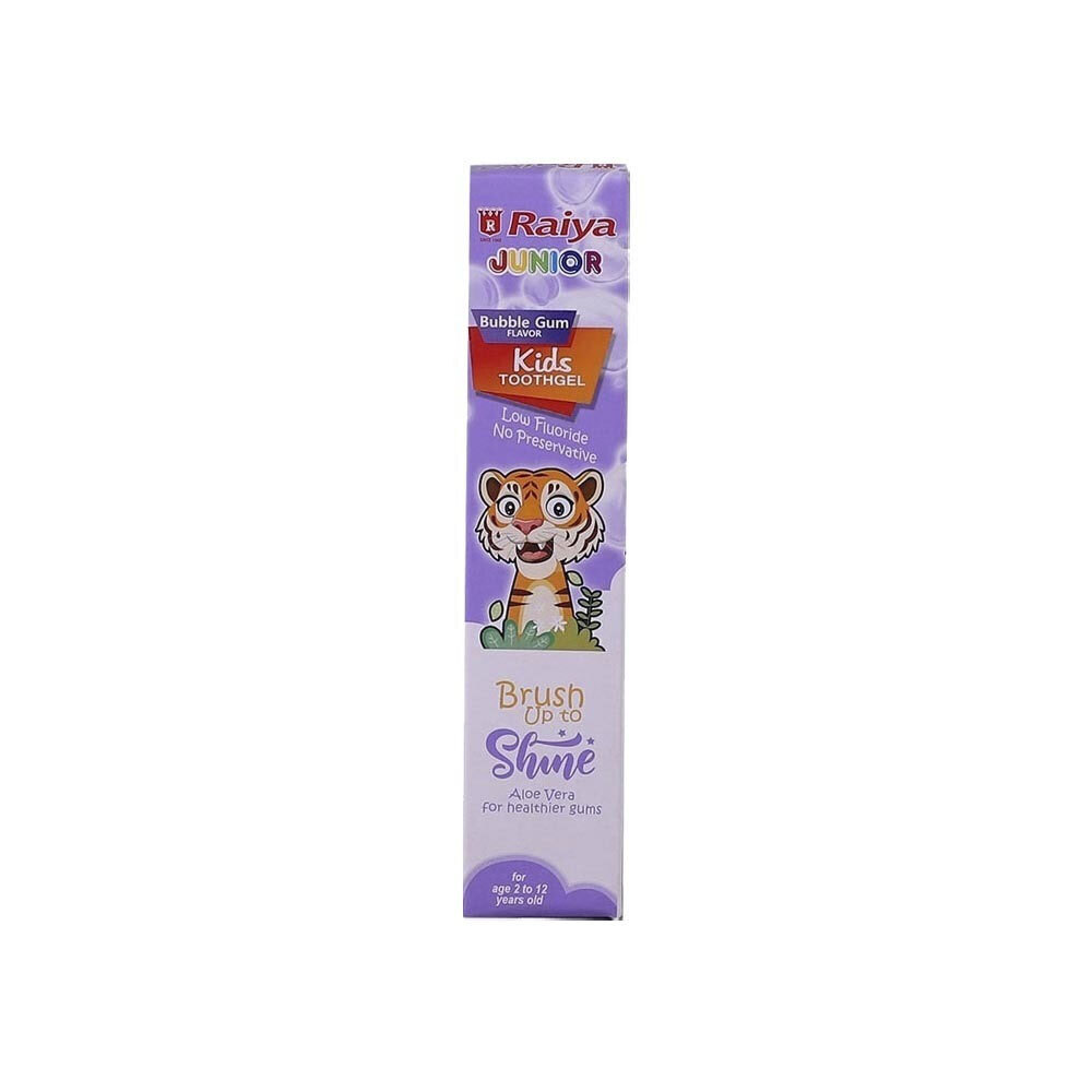 Raiya Junior Toothpaste Bubble Gum 50G (2-12Yrs)