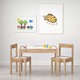 Ikea Lätt Children's Table With 2 Chairs, White/Pine Wood 101.784.13