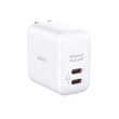 Aukey PA-B4T Omnia II Duo 45W PD Wall Charger White