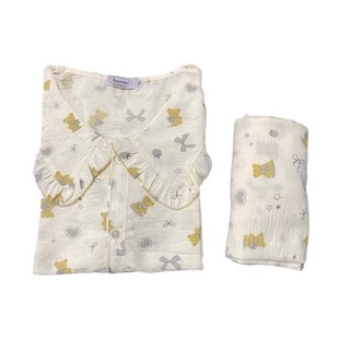 Bambi Womenwear Cottonpuff Oneset S/L Cream AA0059 XL