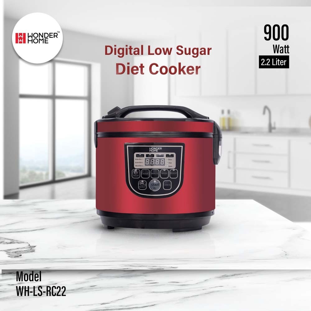 Wonder Home 2.2LTR Deluxe Low Sugar Diet Rice Cooker WH-LS-RC22