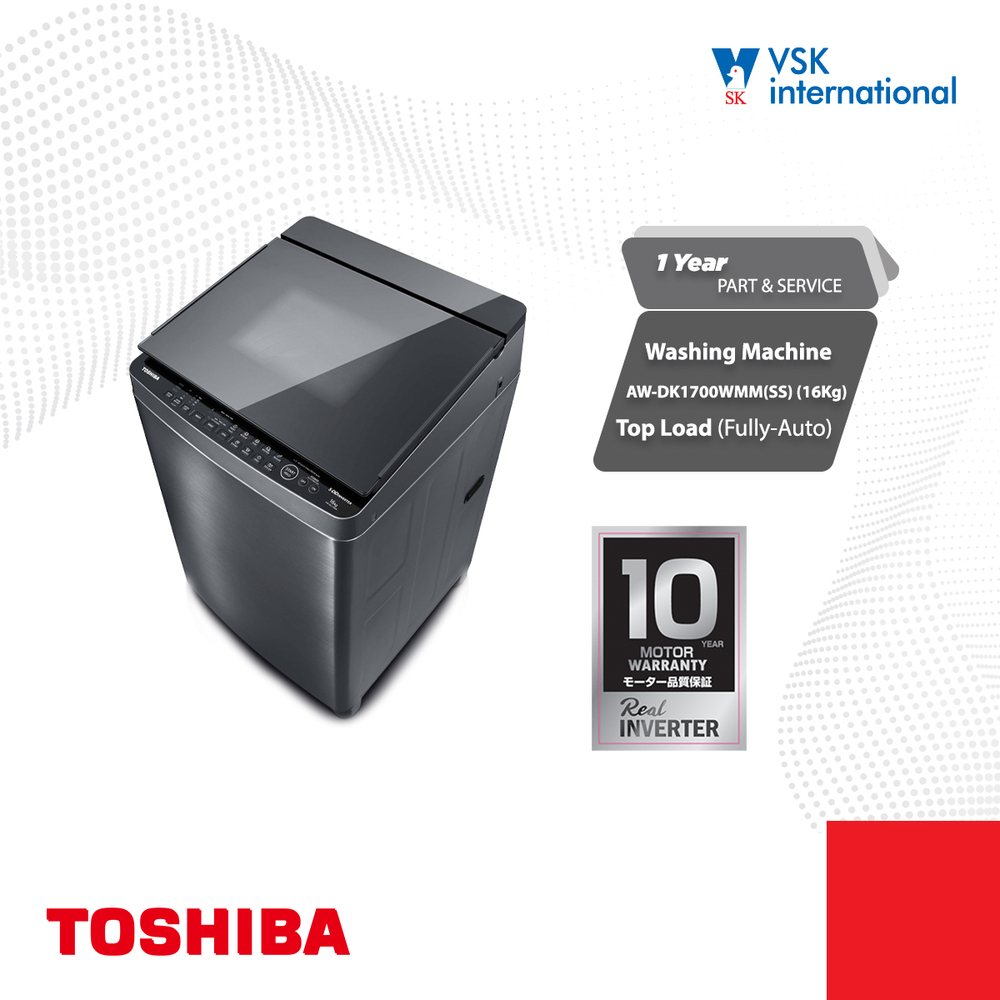 Toshiba Fully Auto Washing Machine 16KG AW-DK1700WMM(SS)