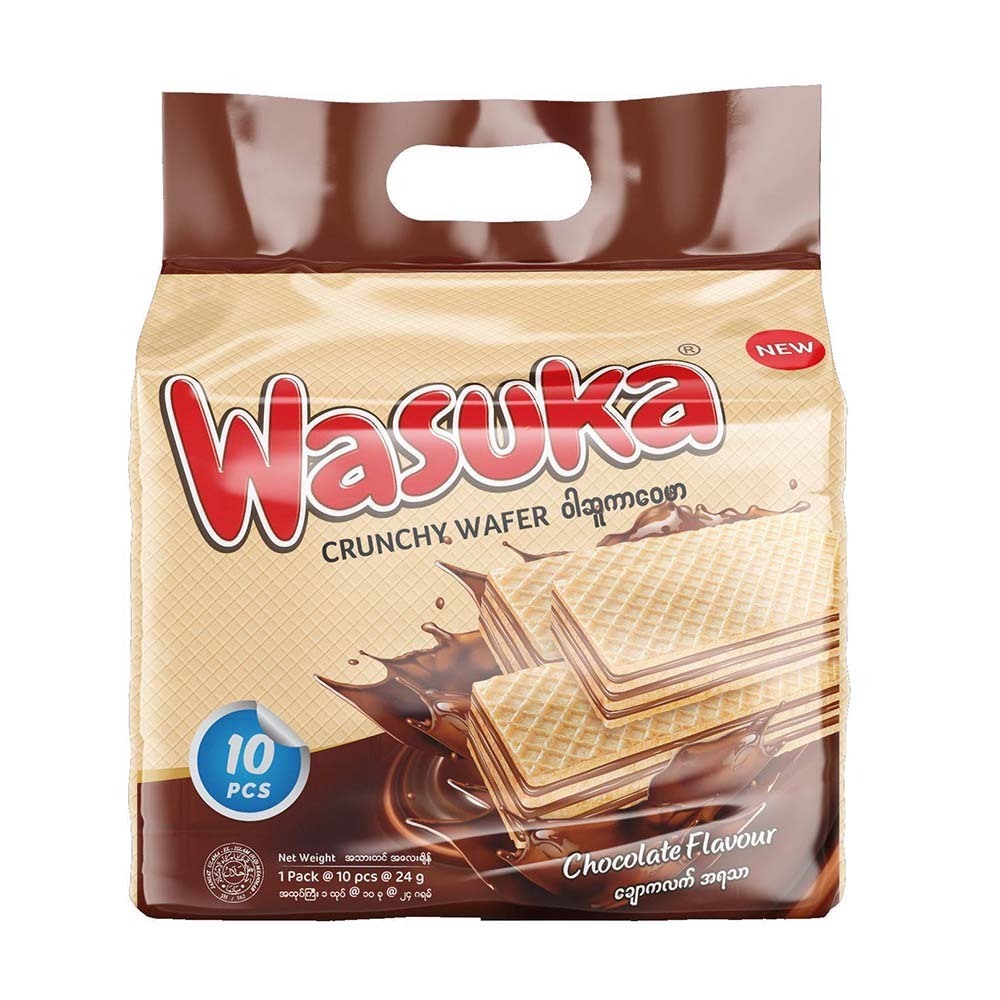 Wasuka Crunchy Wafer Chocolate Flavour 240G