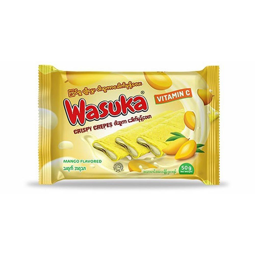 Wasuka Crispy Crepes Mango Flavour 50G