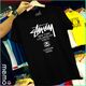 memo ygn Stussy unisex Printing T-shirt DTF Quality sticker Printing-Black (Large)