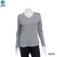 The Ori Women Long Sleeve Top Gray Medium TO126A