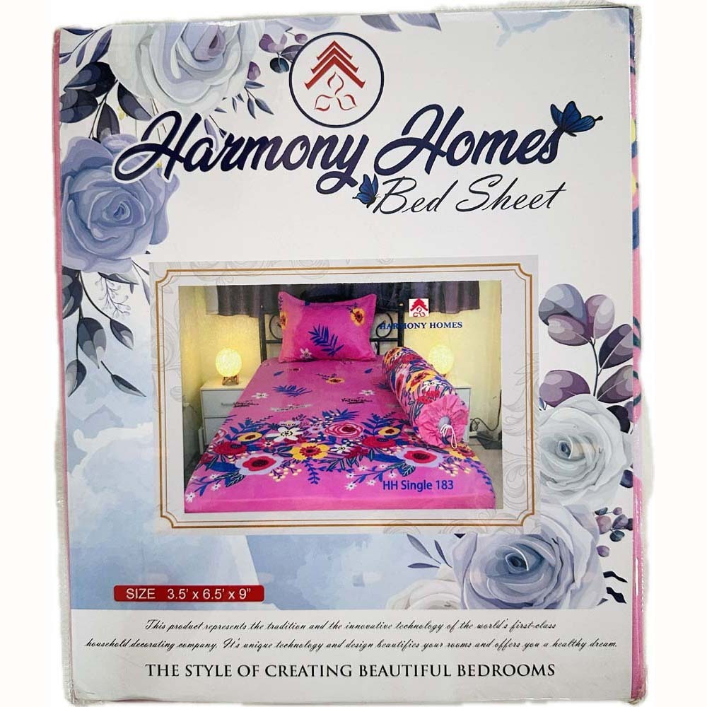 Harmoy Homes Bed Sheet Single BS06 (HH Single-183)