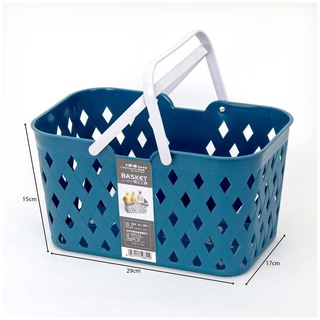 Plastic Storage Baskets with Handles White
