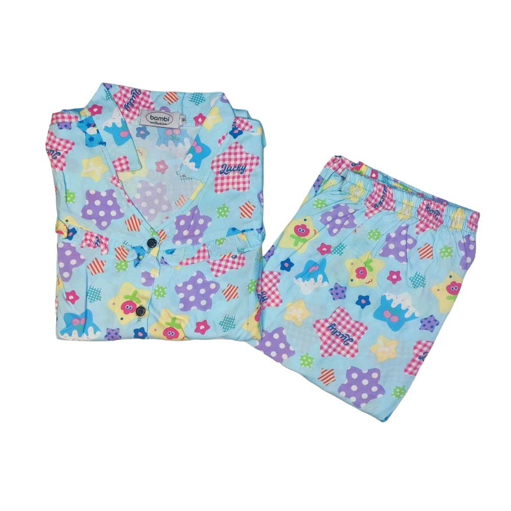 Bambi Womenwear Spun Oneset S/L Light Blue AA0062 Medium