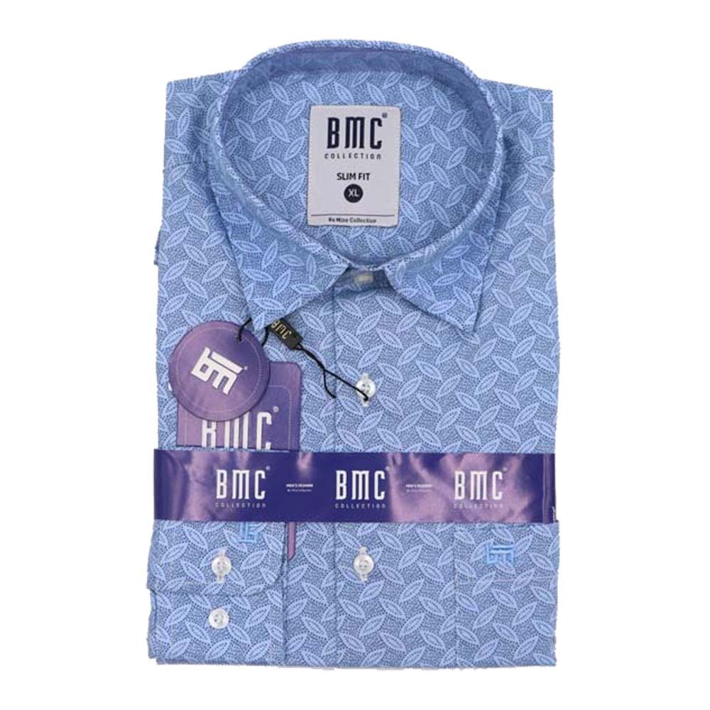 BMC Slimfit Shirts Long Sleeve 1310057 (Design-3) Large