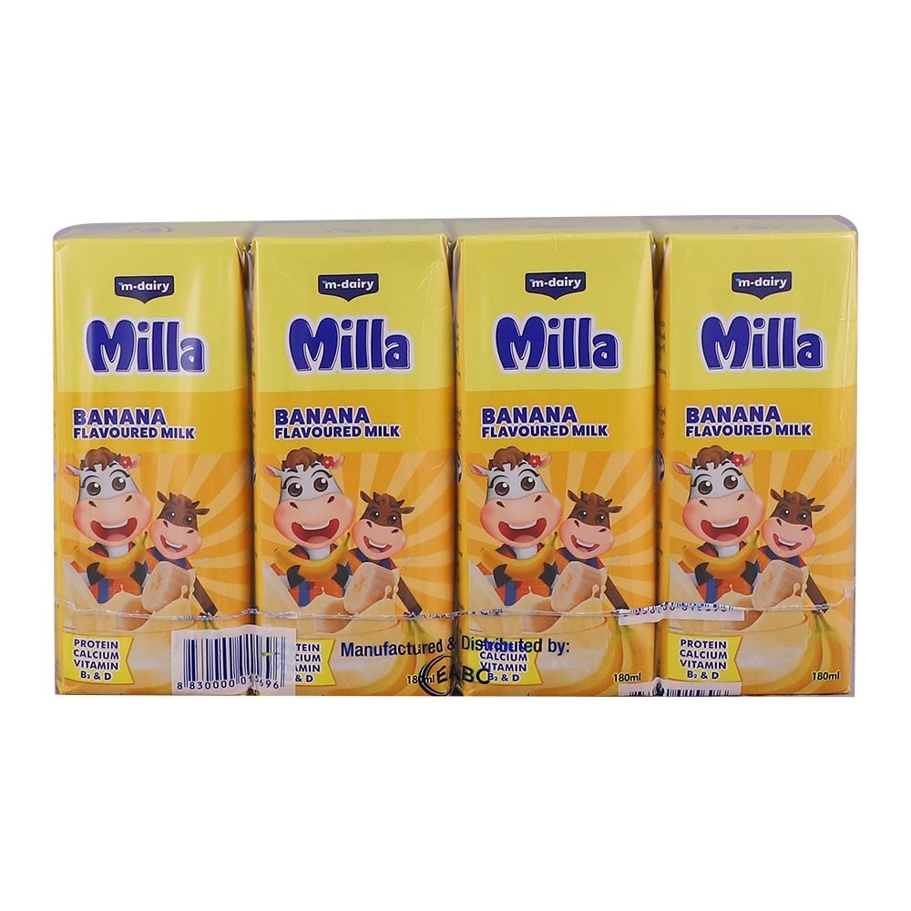 Milla Banana Flavoured Milk 180MLx4PCS