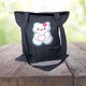 Confidenz Tote Bag with cartoon cat print 13