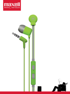 Maxell REFL-100 Flat Reflective Cable Earphones Blue