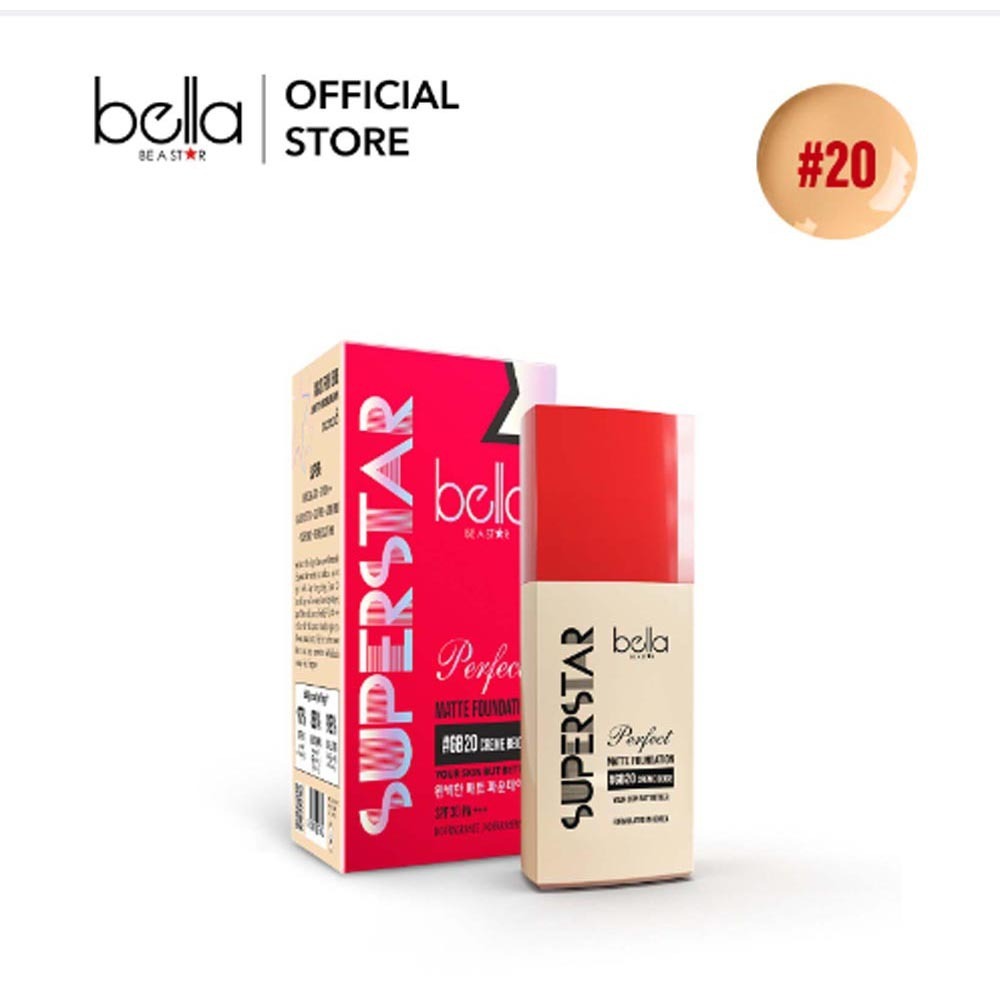 Bella Superstar Perfect Matte Foundation 15ML (GB-20 Creme Beige)