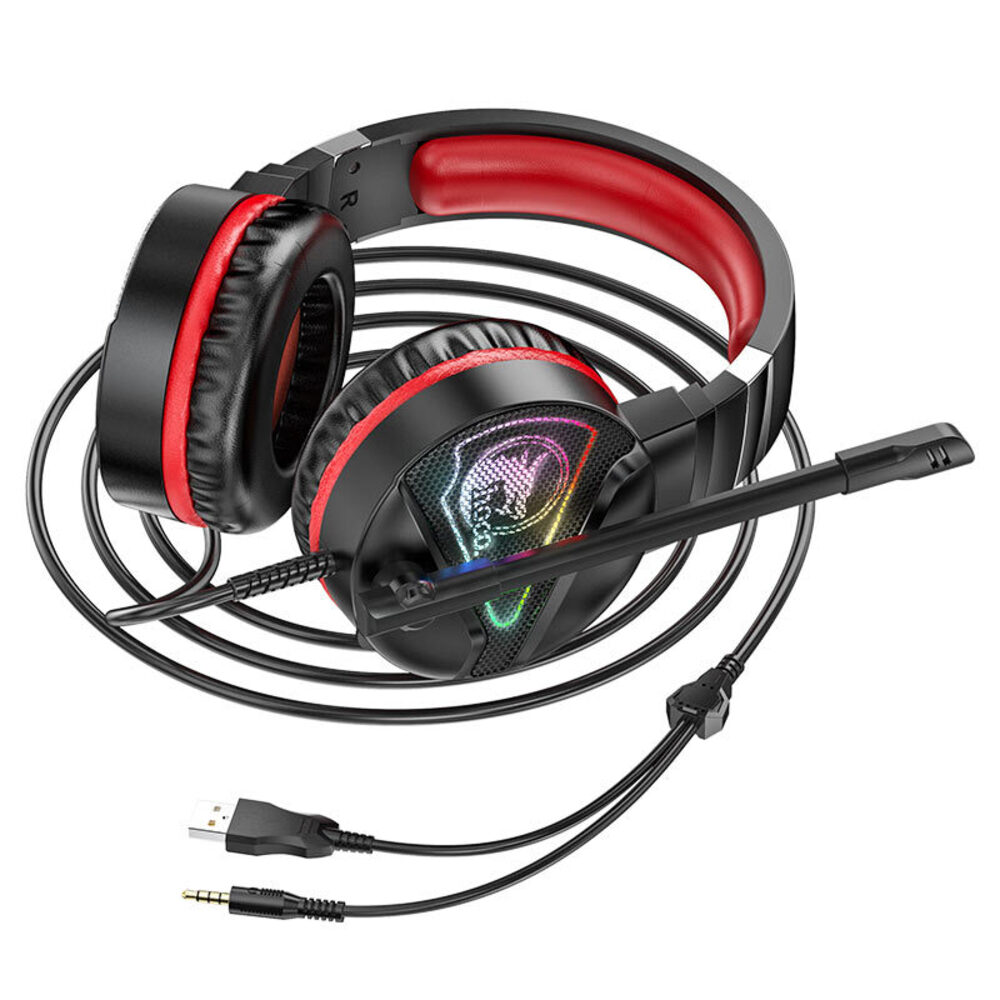 W104 Drift Gaming Headphones With Mic / Red