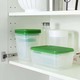 Ikea Pruta Food Container, Set Of 17, Transparent/Green 301.609.64