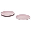 FÄRGKLAR Plate Set Matt Light Pink (4PCS X 26 CM)