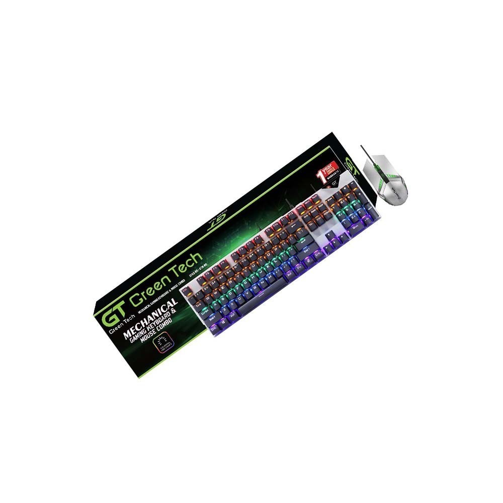 Green Tech Keyboard GTKB - M9 + GTM - M9 Black  