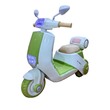 Baby Cele Rechargeable Kids Scoopyi Motorcycle DMX-6688 Green (11885)