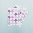 Jourcole  Circles and Dots Sticker One Sheet Journaling Deco Sticker  3.5x5inches JC0017 Purple