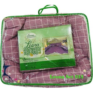 Leona Bed Sheet (set)  Double (6' x 6.5' x 9")  Leona Set 014