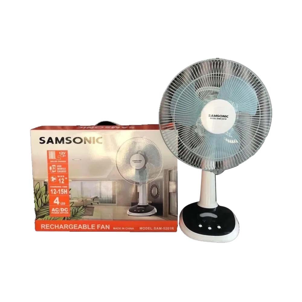 Samsonic Rechargeable Table Fan 12INCH SAM-5201