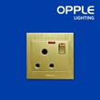 OPPLE OP-C021572A-J-GOLD (15A Socket with neon) Switch and Socket (OP-21-111)