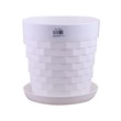 Plastic Flower Pot With Base 13x9.5x13.5CM No.1602