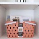Plastic Storage Baskets with Handles Pink