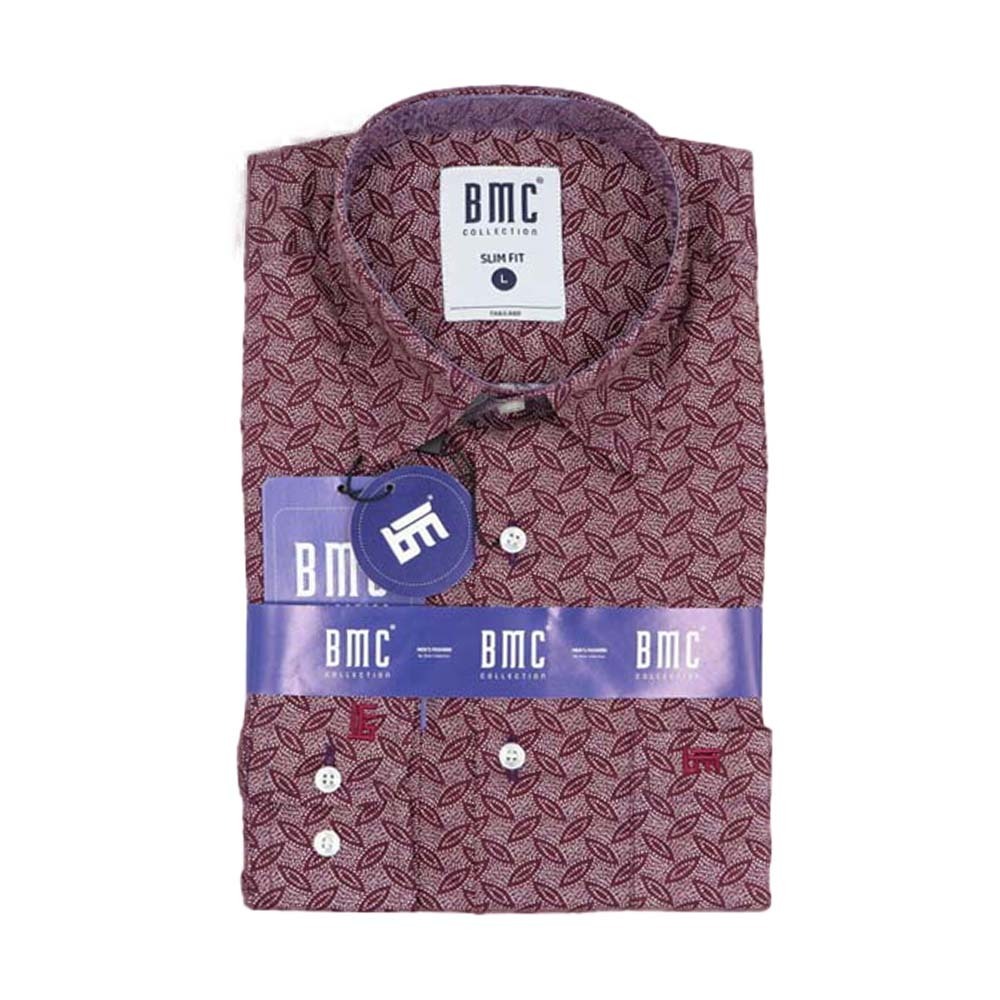 BMC Slimfit Shirts Long Sleeve 1310057 (Design-2) Large