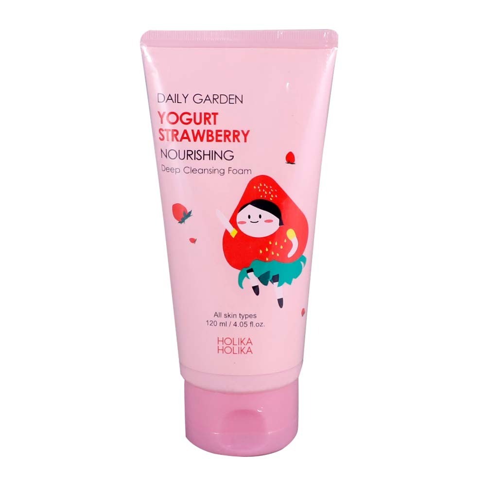 Holika Holika Daily Garden Yogurt Strawberry Deep Facial Cleansing Foam 120ML