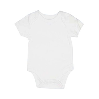 Te Te & Ta Ta Short Romper Short Sleeves White 0-3 Months (3Pcs/1Set) KRP-S104