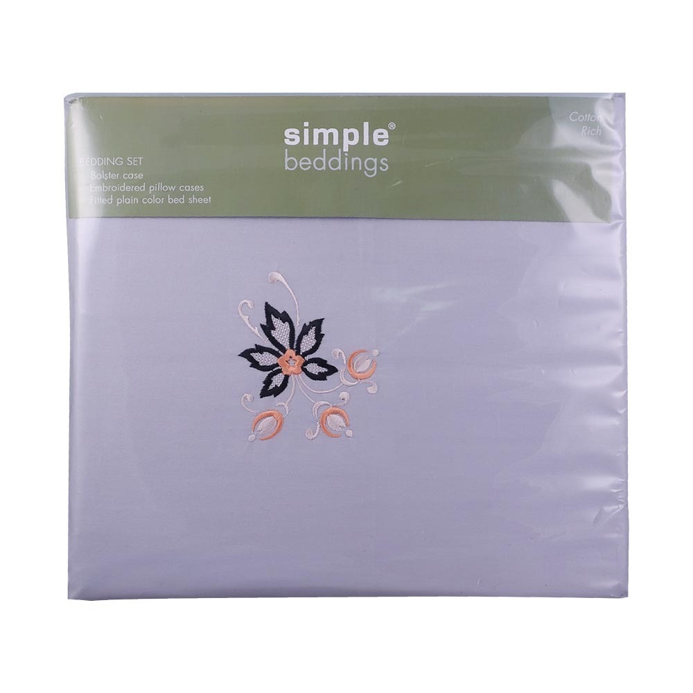 Simple Bed Sheet 5PCS 6 x 6.5FT x9IN Cloud Grey(Fit)