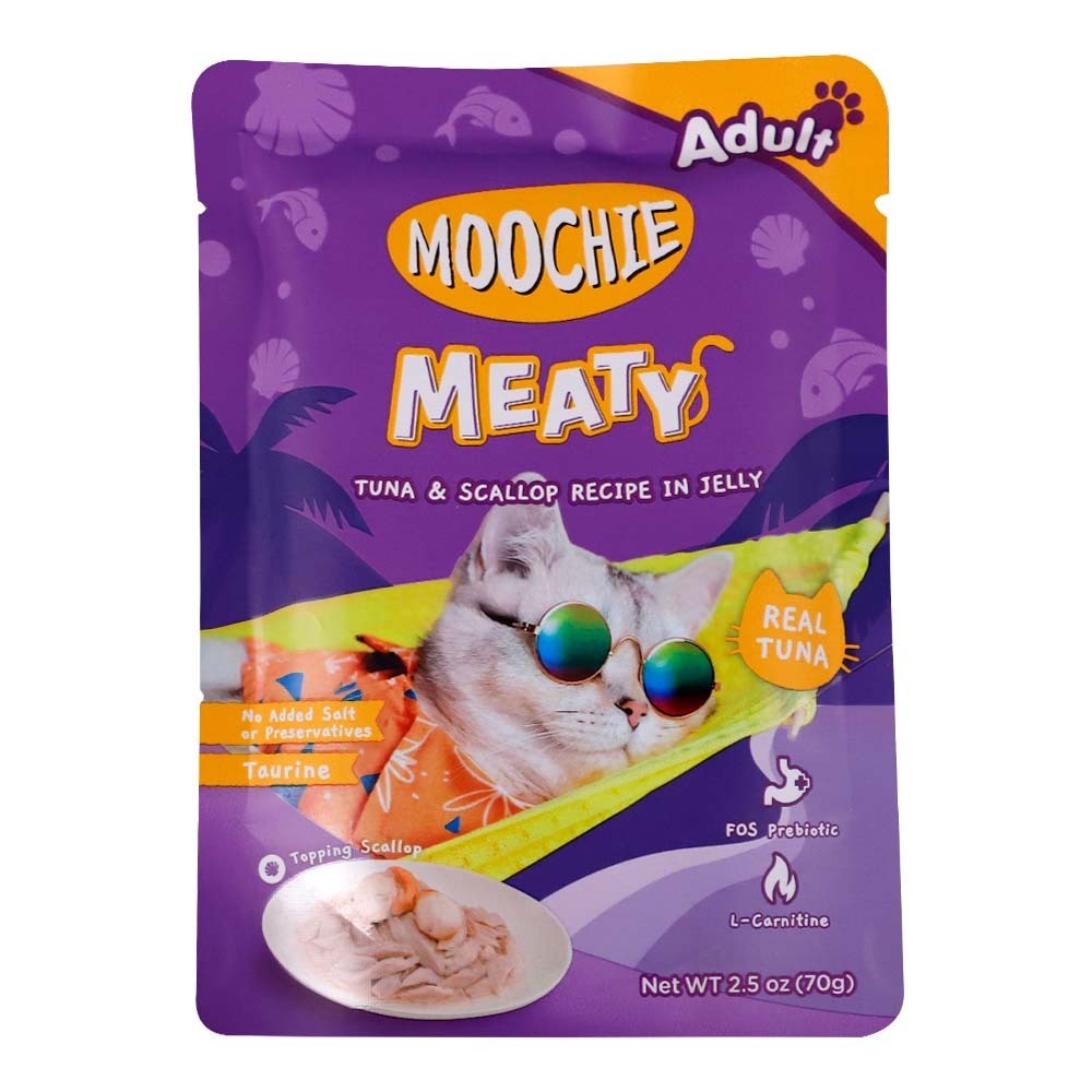 Moochie Cat Adult Meaty Tuna & Scallop Jelly 70G