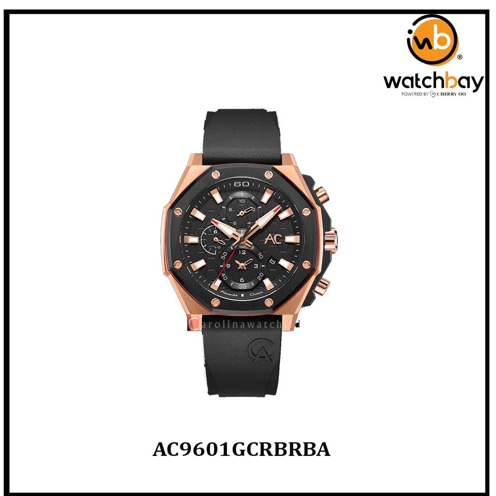 Alexandre Christie Men Watch AC9601GCRBRBA Cherry Oo