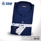 Madarin Collar Shirt Short Sleeve SSM-O-M-S-063 (Dark Blue) 4 Extra Large
