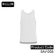 Solo Collection Men Plain Vest SAV 002 White Large