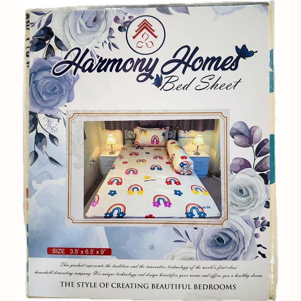 Harmoy Homes Bed Sheet Single BS06 (HH Single-94)