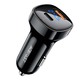 Acefast B4 66W Digital Display (USB-C+USB-A) Dual Port Car Charger Black