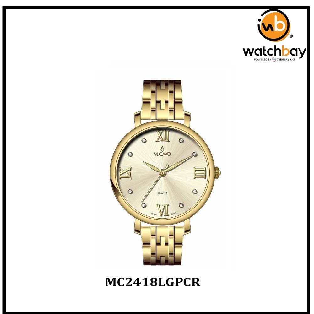 M.Cavo Women Watch MC2418LGPCR Cherry Oo